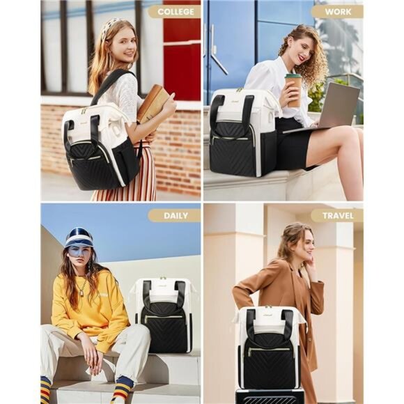 Laptop Backpack for Women, 15.6 Inch Work Laptop Bag，Waterproof - Picture 6 of 7